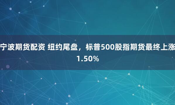 宁波期货配资 纽约尾盘，标普500股指期货最终上涨1.50%
