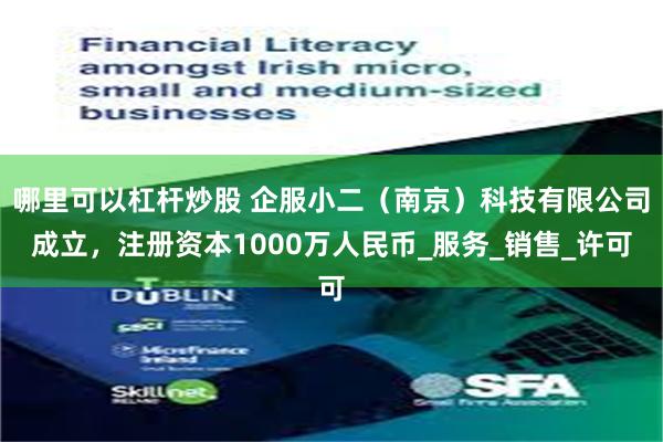 哪里可以杠杆炒股 企服小二（南京）科技有限公司成立，注册资本1000万人民币_服务_销售_许可