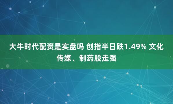 大牛时代配资是实盘吗 创指半日跌1.49% 文化传媒、制药股走强