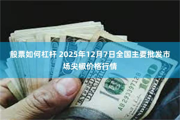 股票如何杠杆 2025年12月7日全国主要批发市场尖椒价格行情