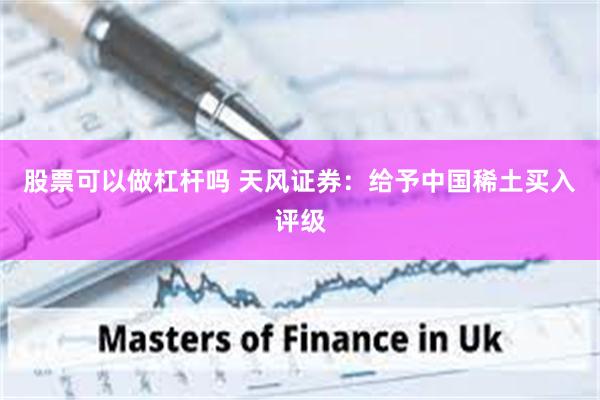 股票可以做杠杆吗 天风证券：给予中国稀土买入评级